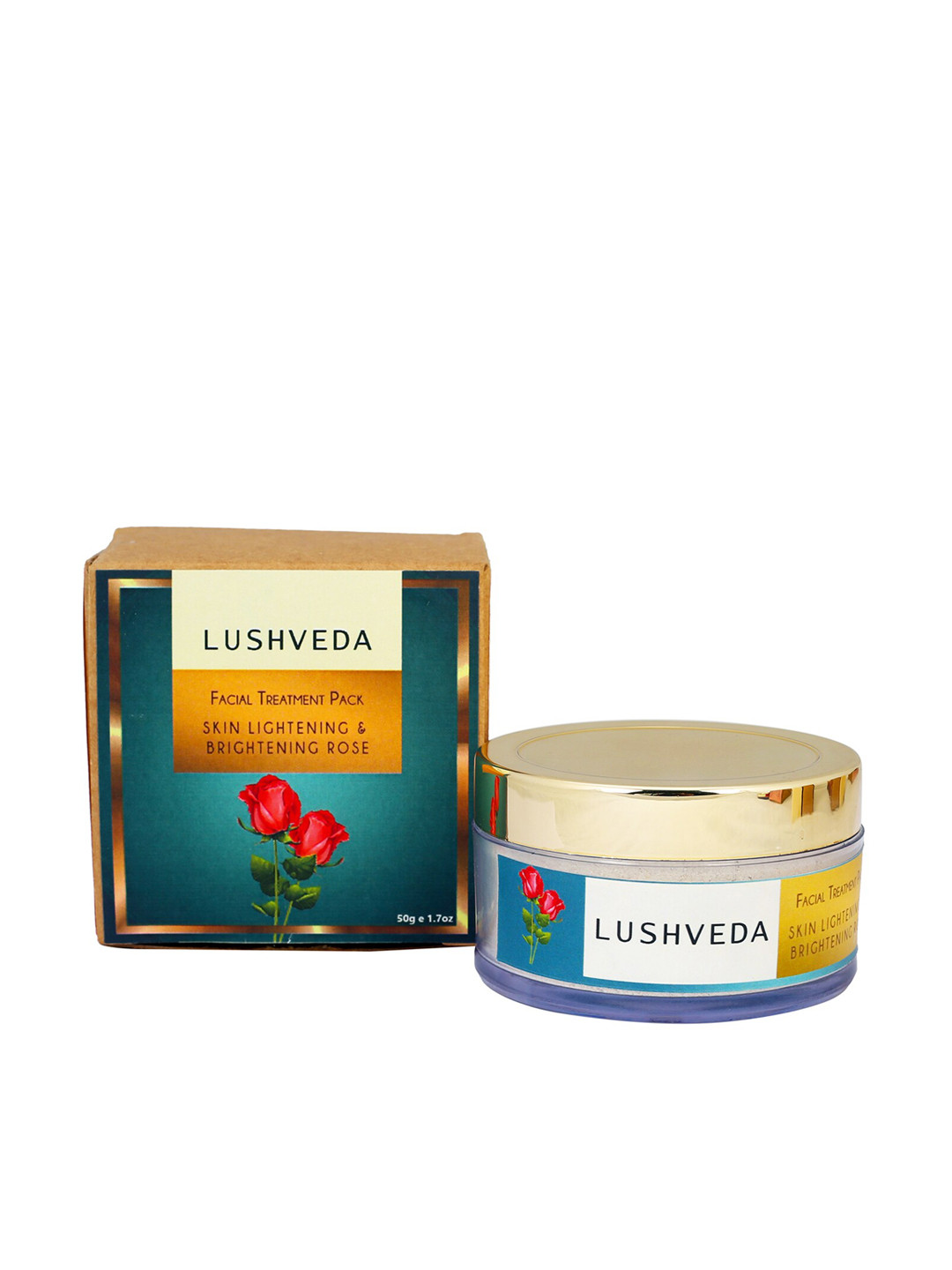 Lushveda Skin Lightening & Brightening Rose Facial Treatment Pack - 50 g