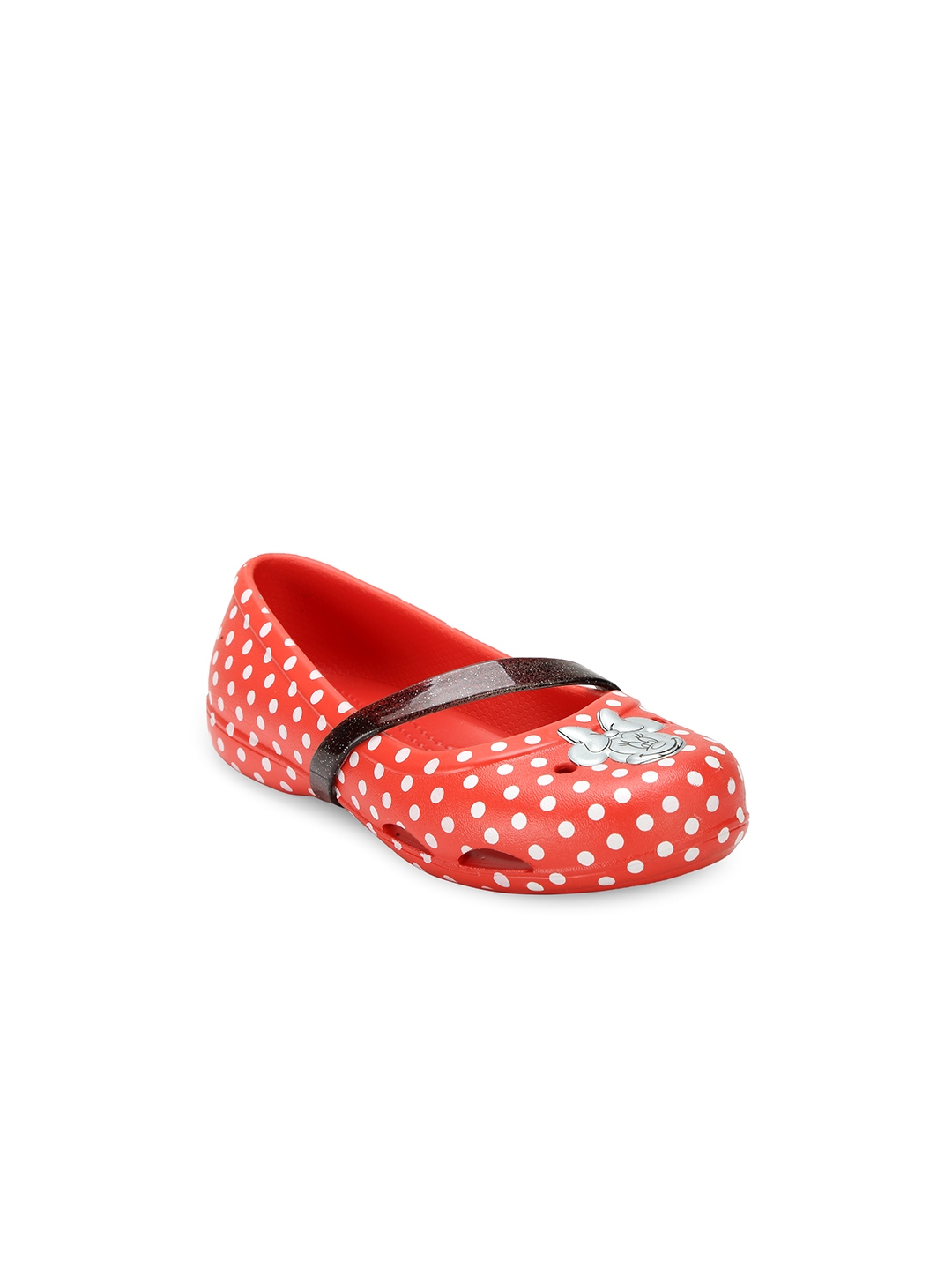 Red hot sale crocs flats