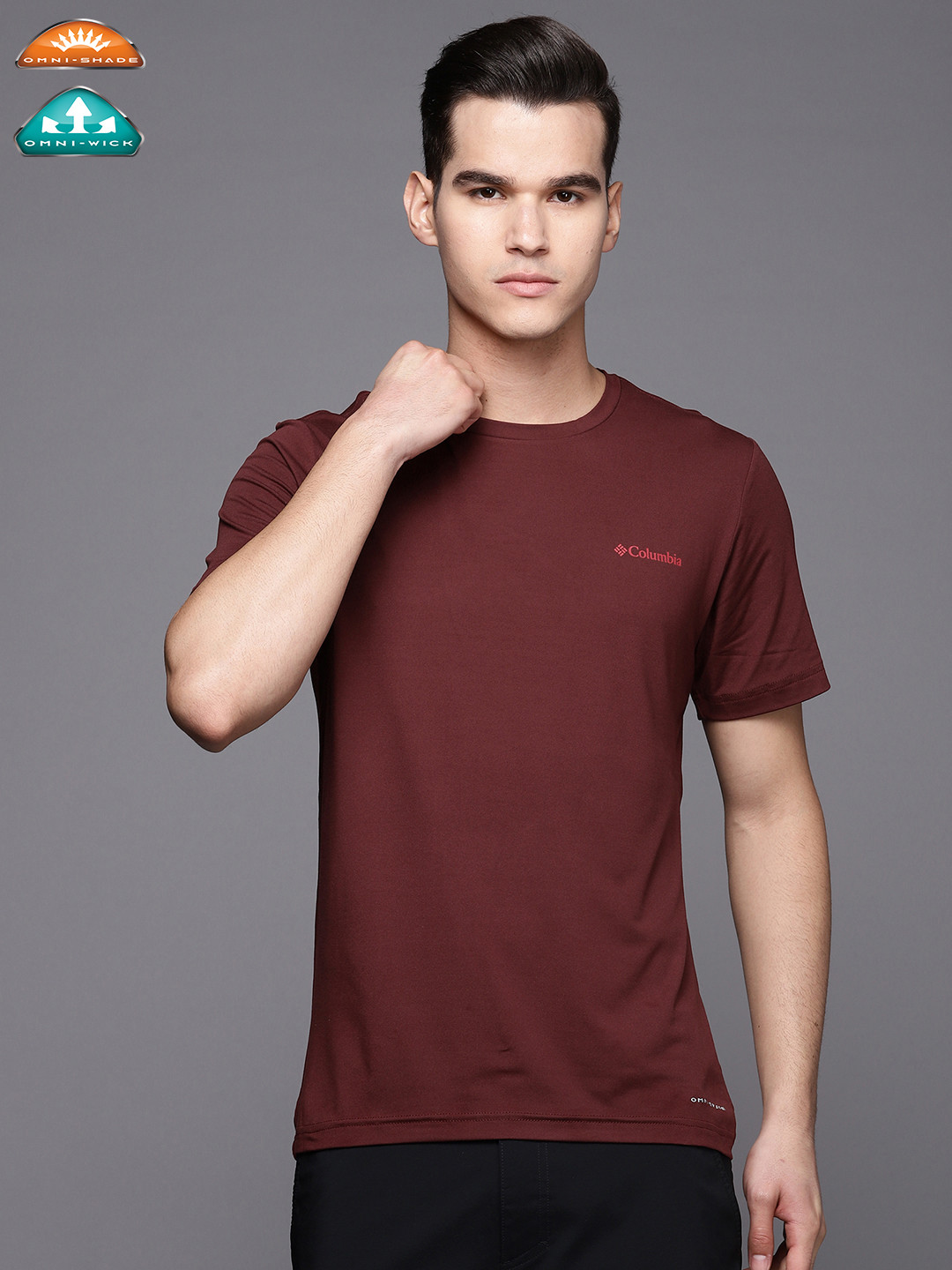 Columbia Printed UPF50 Omni-Wick Slim Fit Tech Trail Graphic Tshirt