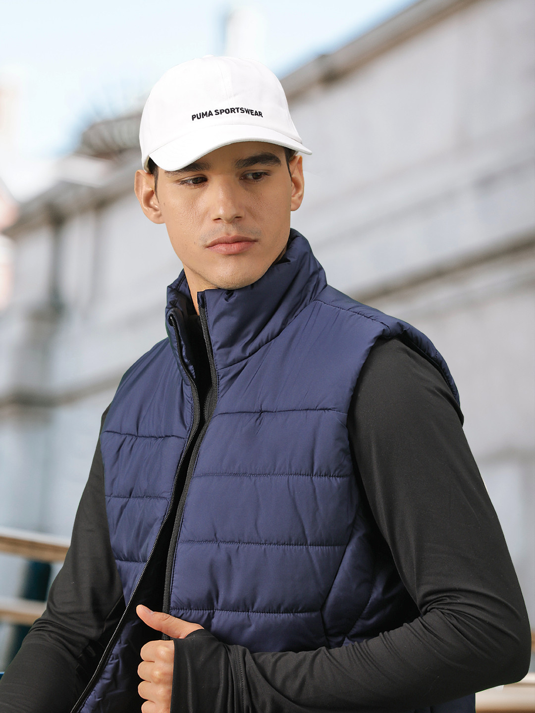 Puma Unisex White Brand Logo Embroidered Snapback Cap