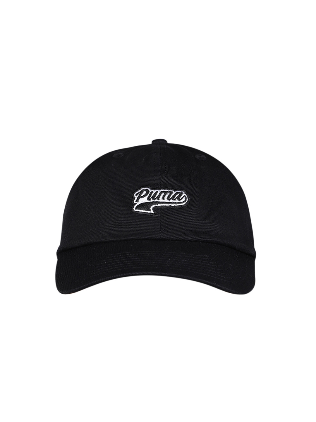 Puma Unisex Black Brand Logo Embroidered Baseball Cap