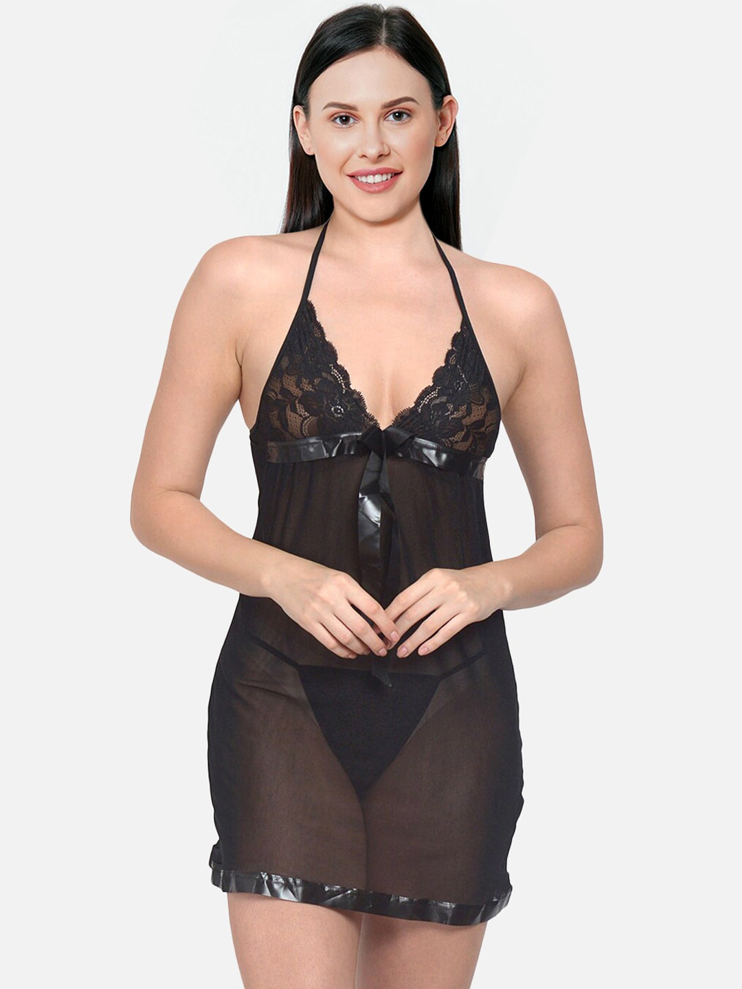 COLOR STYLE Women Black Baby Dolls