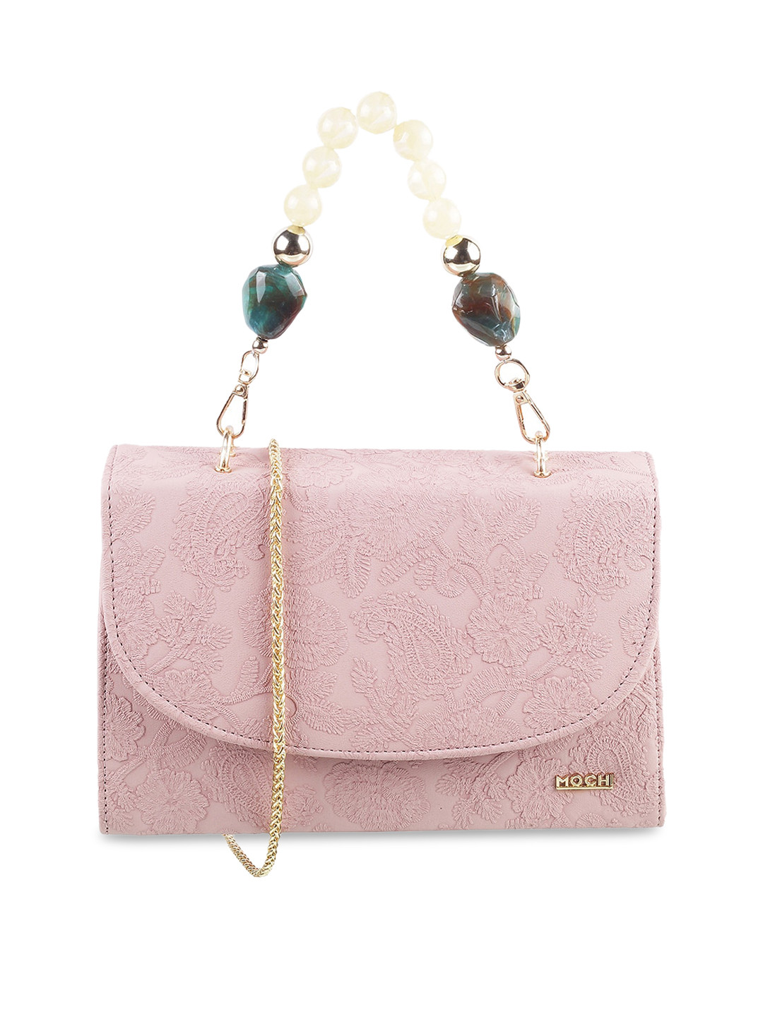 Mochi Embellished Envelope Clutch