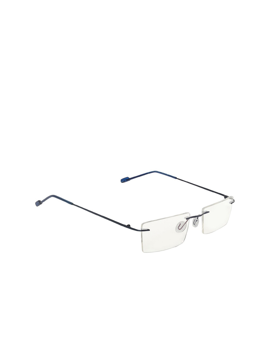 GARTH Unisex Clear Lens & Blue Rectangle Sunglasses with UV Protected Lens