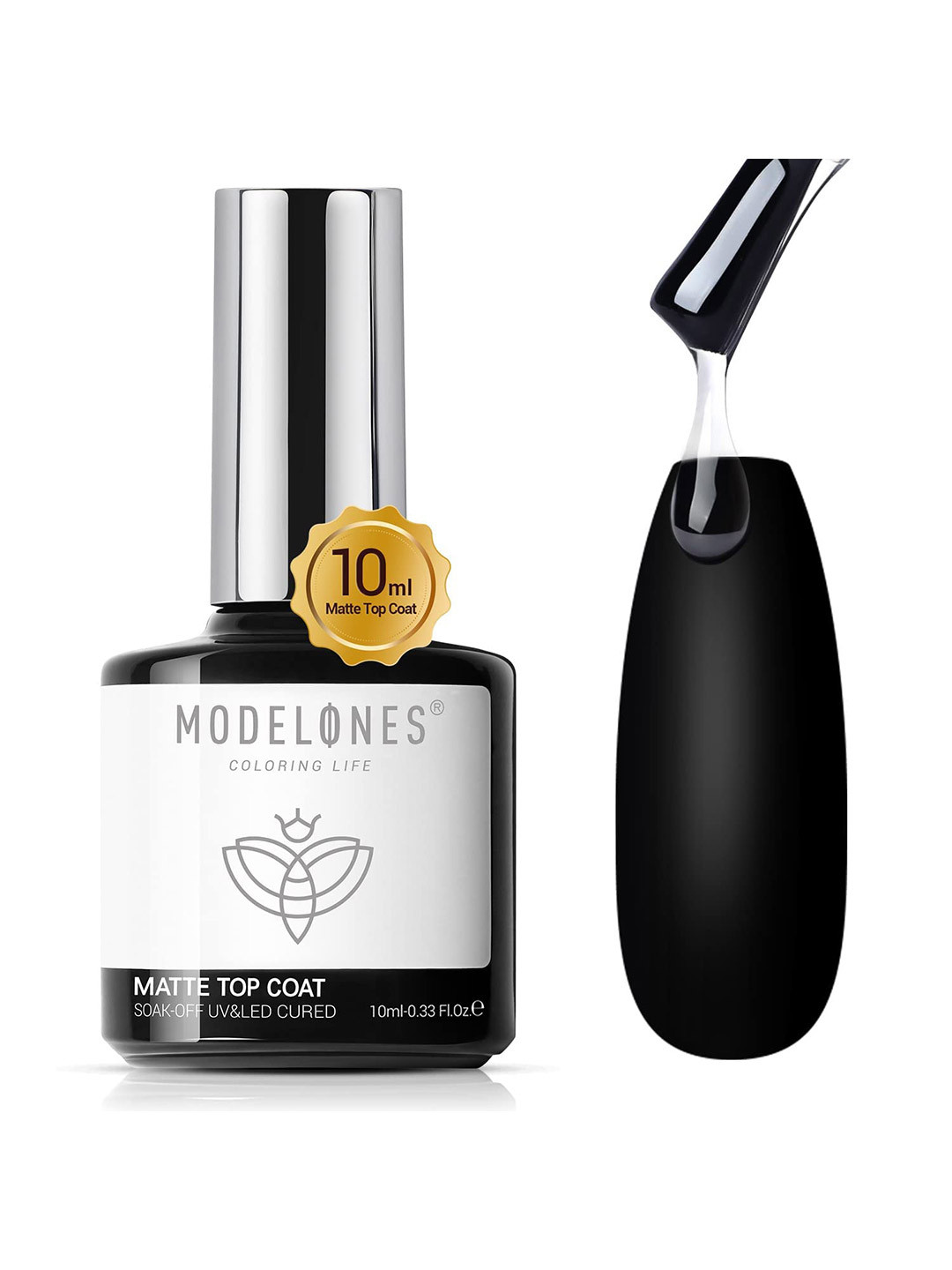 Modelones Matte Effect Long Lasting Soak Off UV & LED Cured Gel Nail Polish 10ml- Top Coat