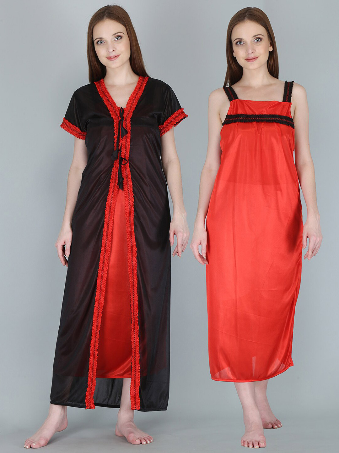 Be You Black Women Maxi Nightdress Pack of 2