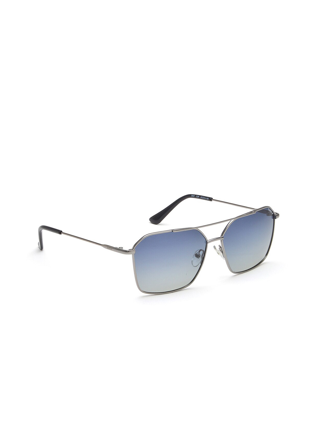 IDEE Men Blue Lens & Silver-Toned Sunglasses with UV Protected Lens-IDS2667C3PSG