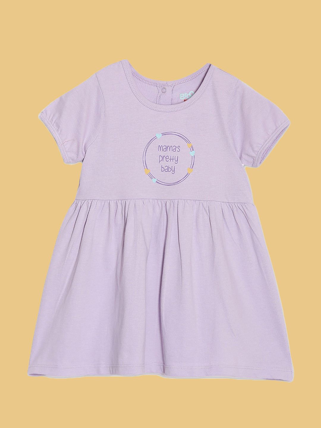 Broon Purple Printed Organic Cotton Dress