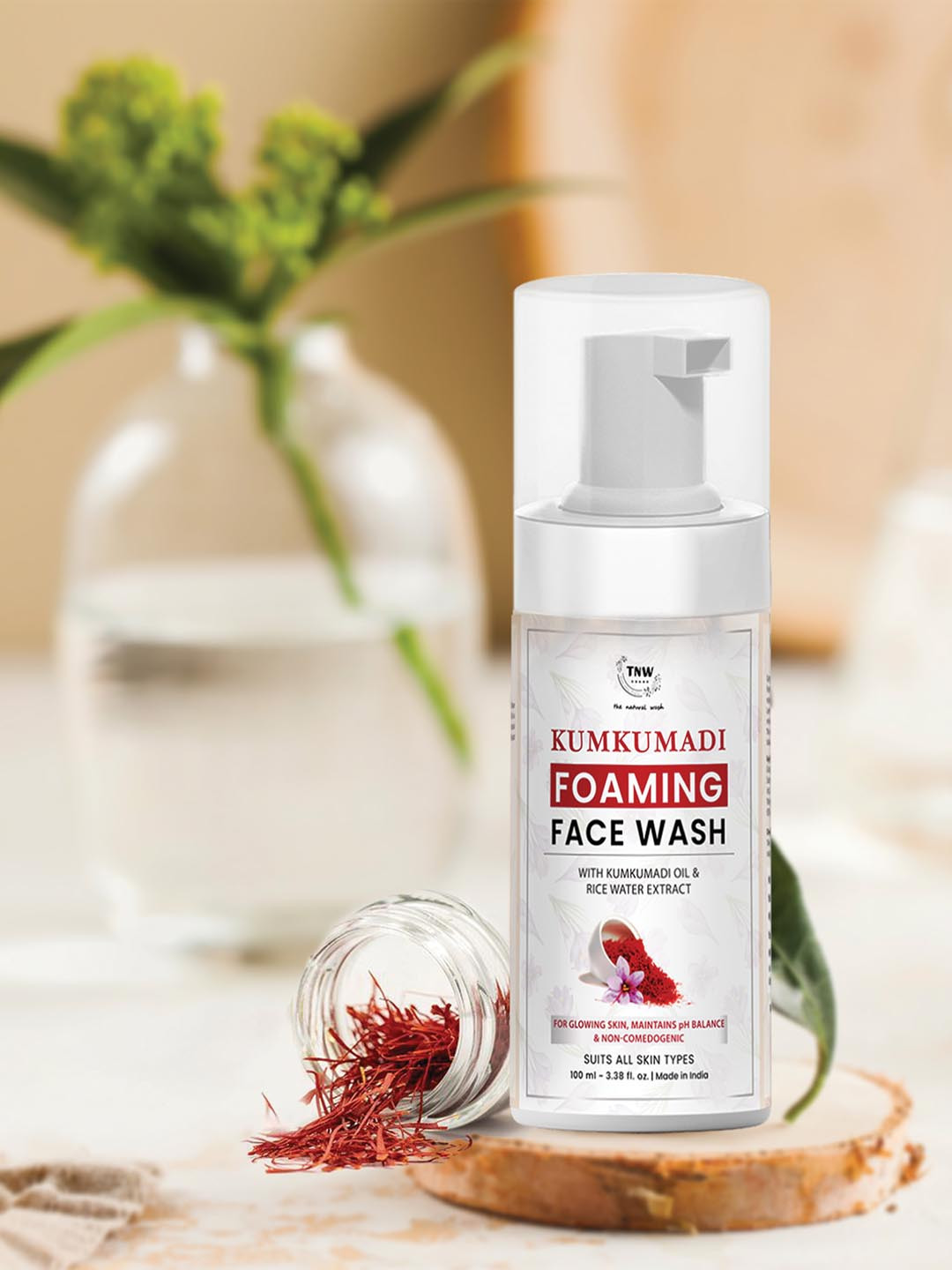 TNW the natural wash Kumkumadi Foaming Face Wash with Rice Water Extract - 100 ml