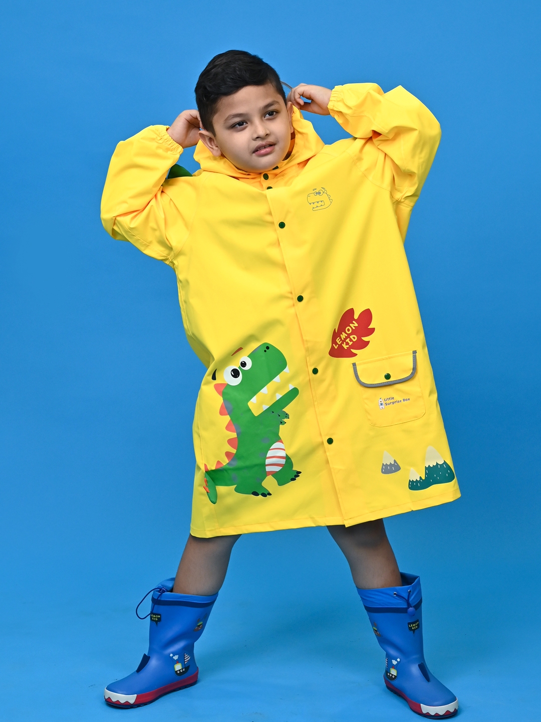 Buy Little Surprise Box LLP Kids Yellow Printed Raincoat Rain Jacket for Unisex Kids 19283884 Myntra