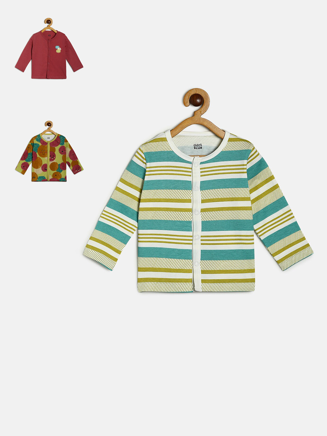 MINI KLUB Boys Multicoloured Set of 3 Open Front Vests