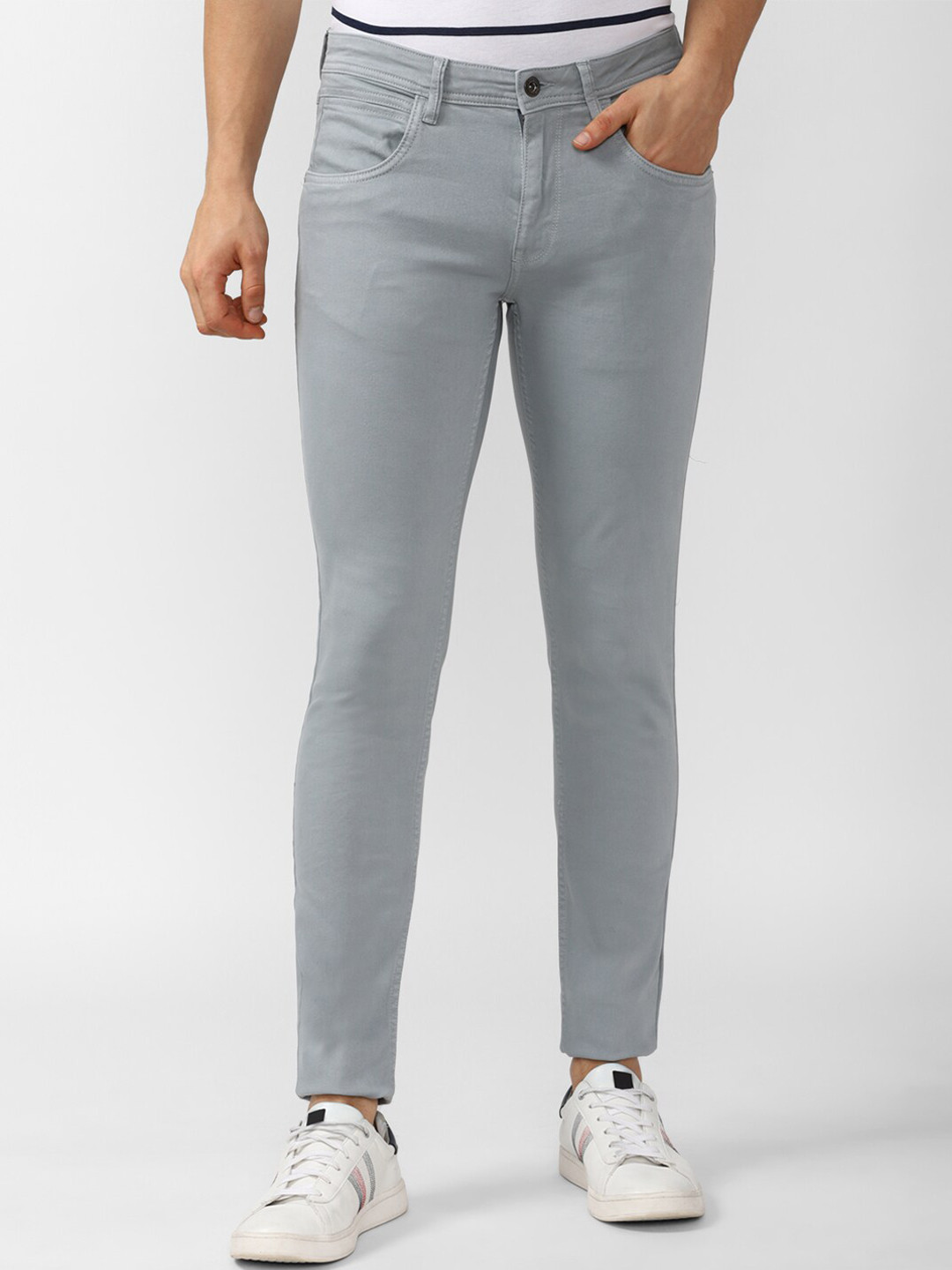 VAN HEUSEN DENIM LABS Men Grey Skinny Fit Jeans