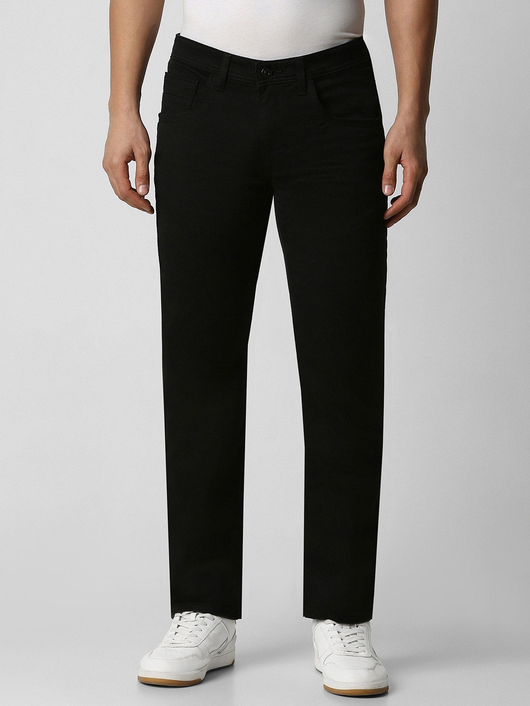 VAN HEUSEN DENIM LABS Men Black Slim Fit Jeans