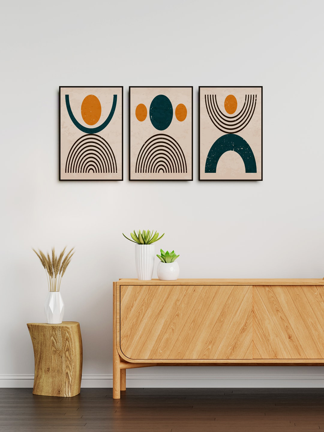 999Store Set Of 3 Abstract Painting Wall Art