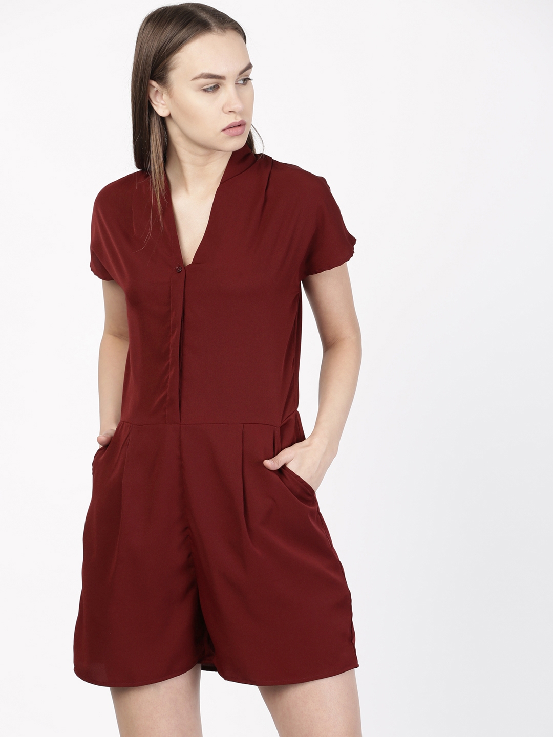 maroon playsuit