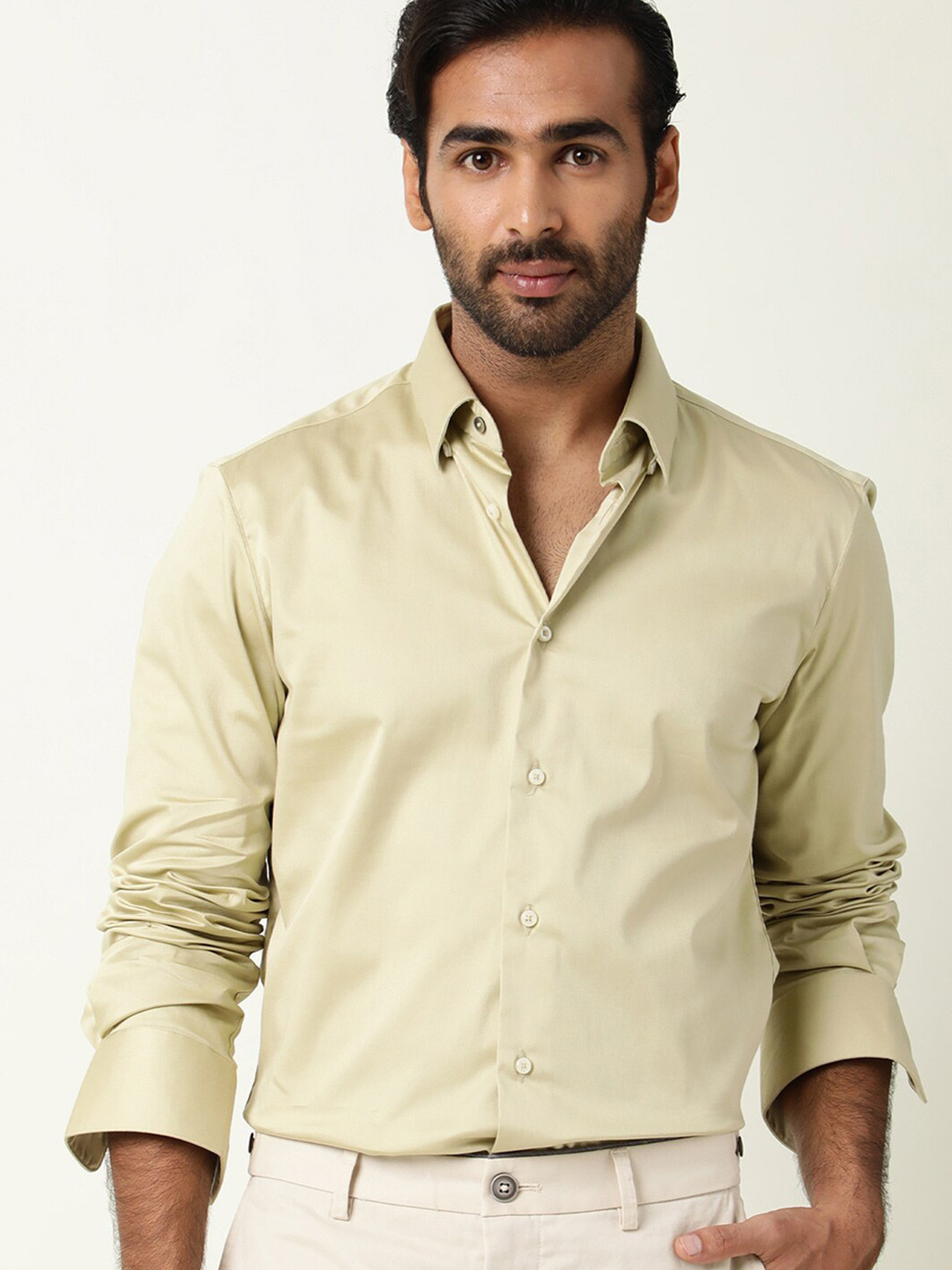 RARE RABBIT Men Como Slim Fit Formal Shirt