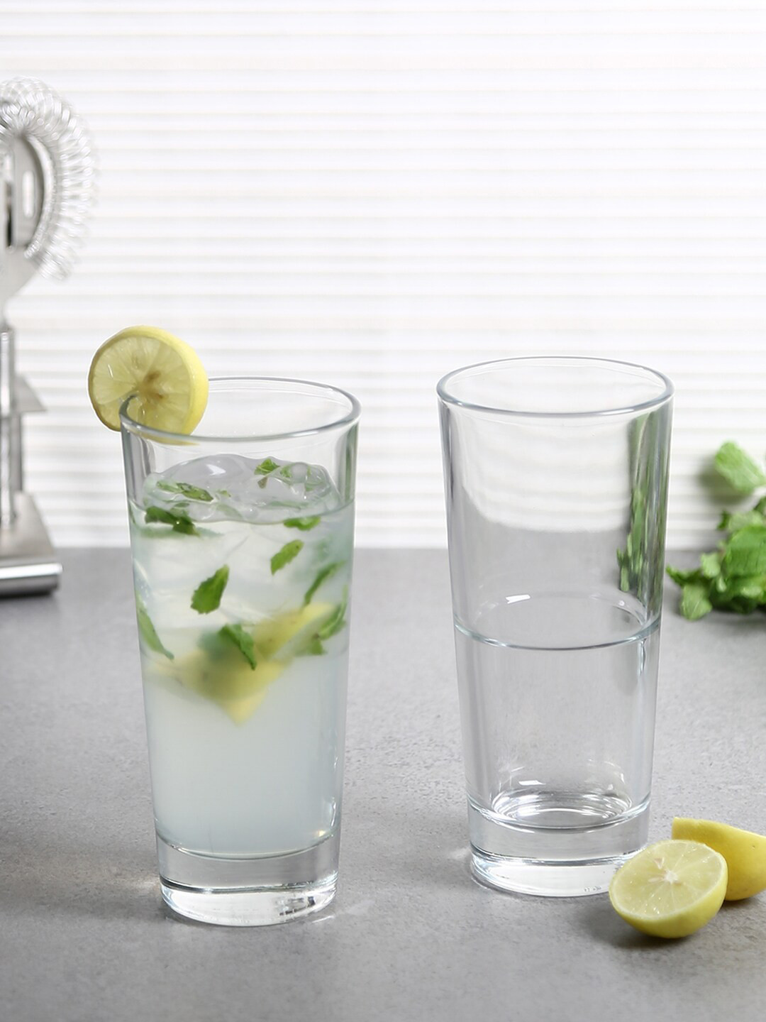 Uniglass  Set of 6 Transparent Solid Cocktail Tumbler Glass