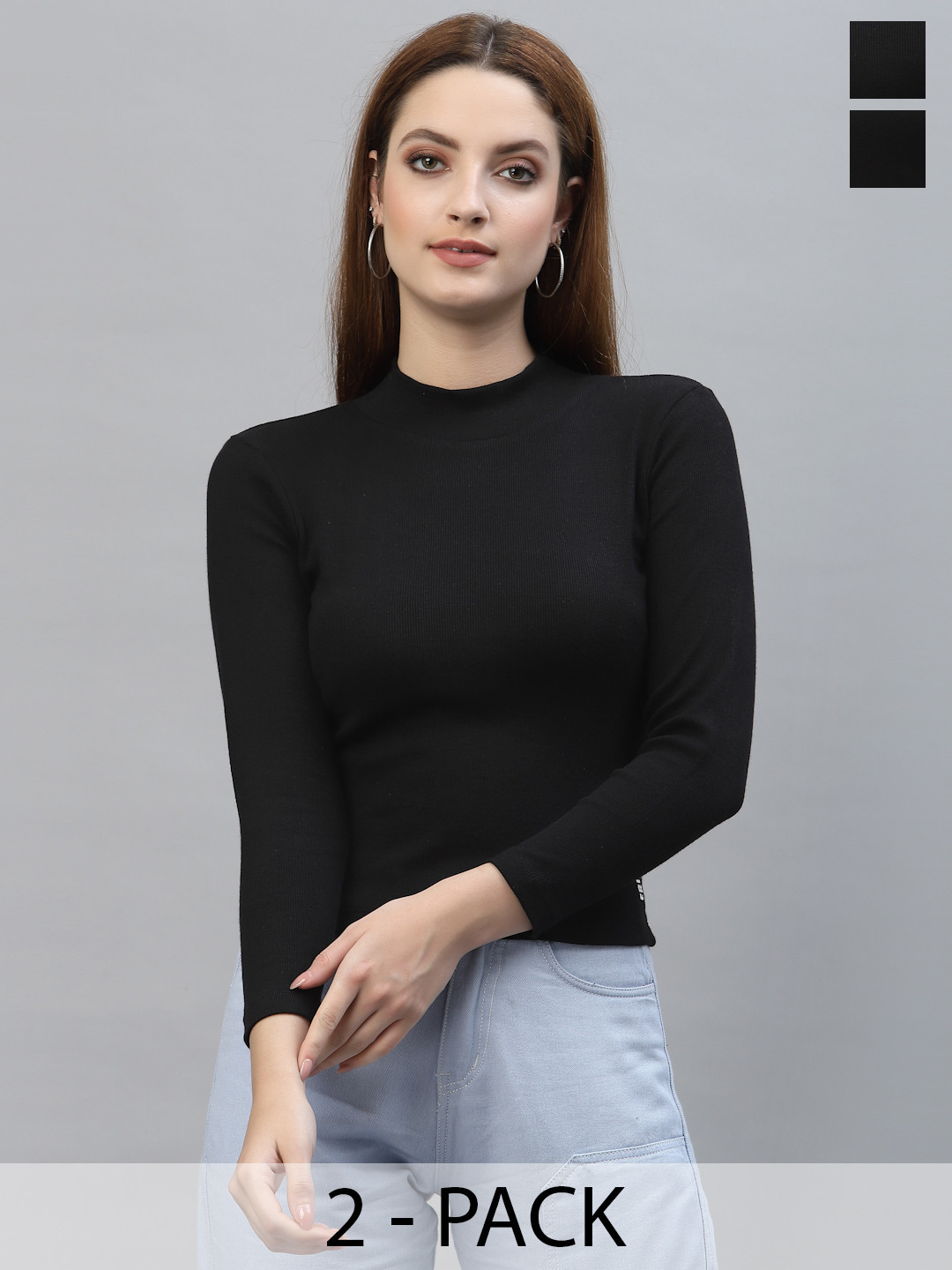 Friskers Women Pack Of 2 Tie-Up Neck Tops