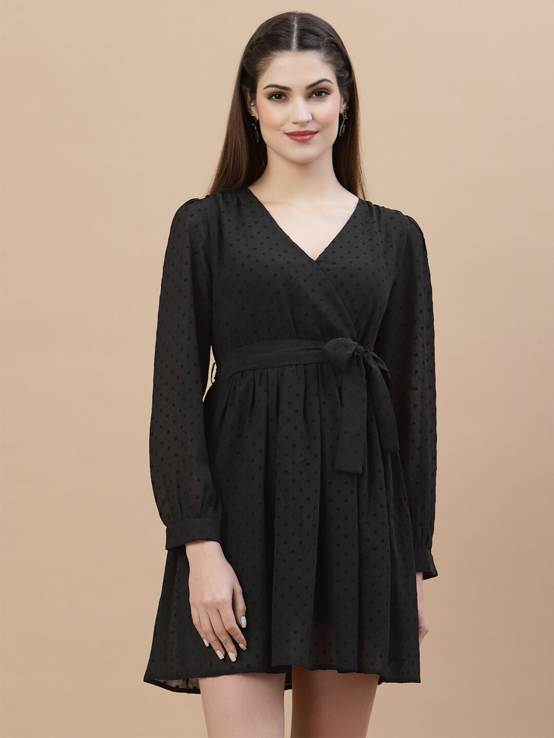 Strong And Brave Black Georgette Odour Free Dress