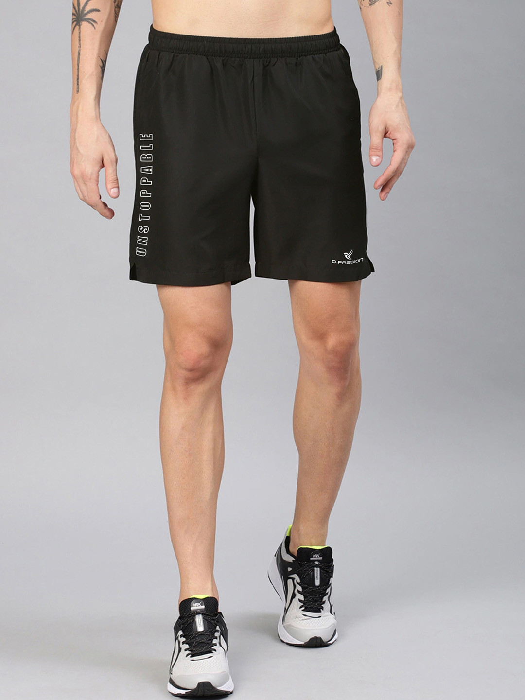 Dpassion Men Black Running Sports Shorts