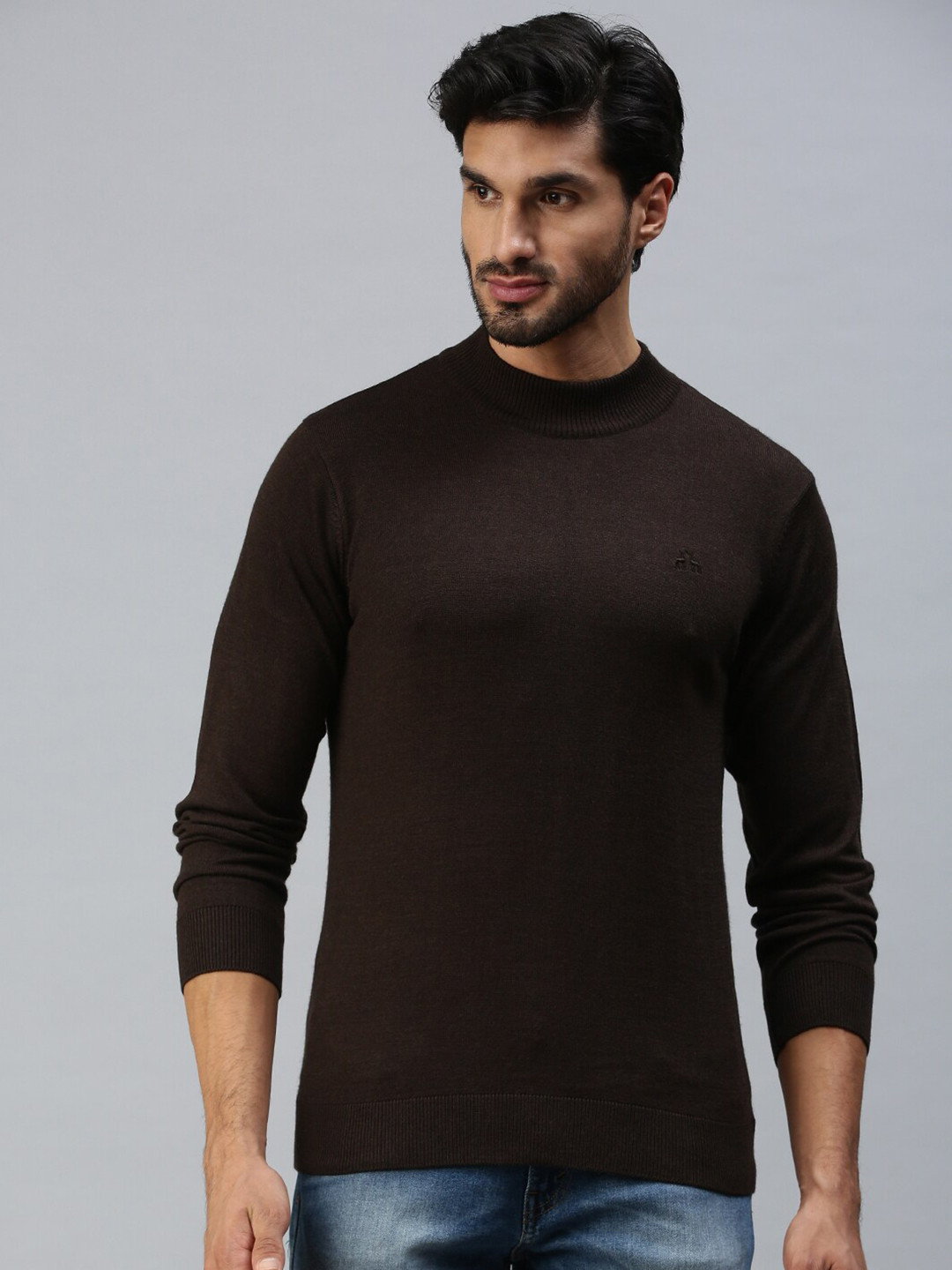 98 Degree North Men Coffee Brown Pullover