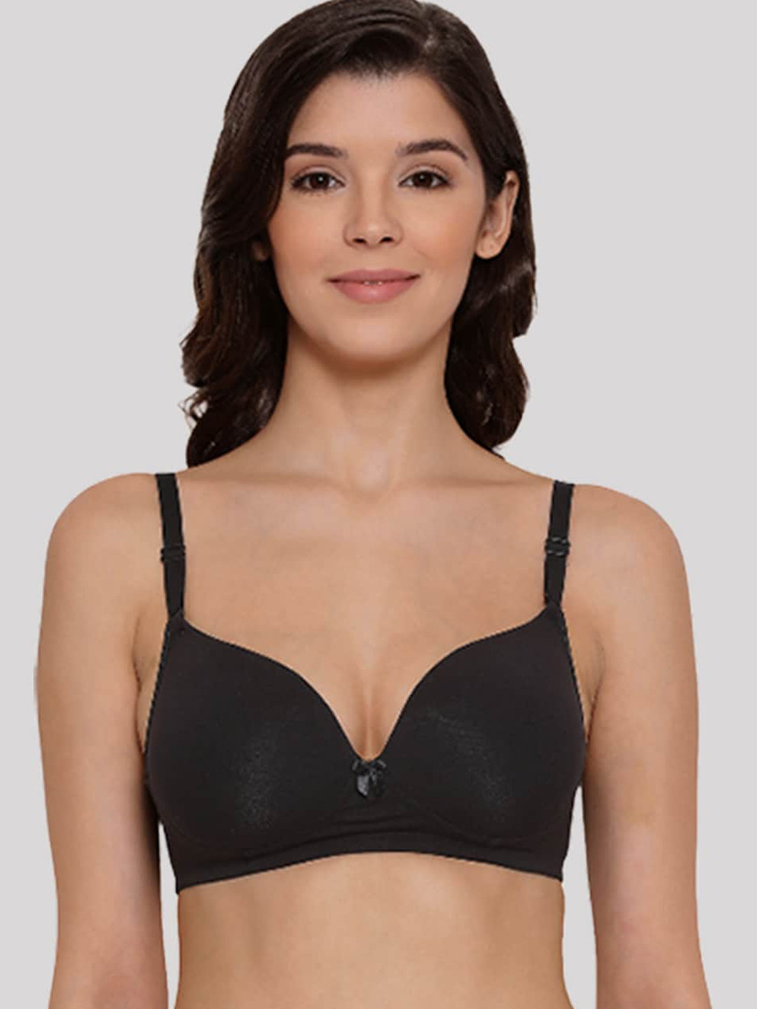 LYRA Combed Cotton Seamless Wrinkle free cups Bra with Detachable Strap