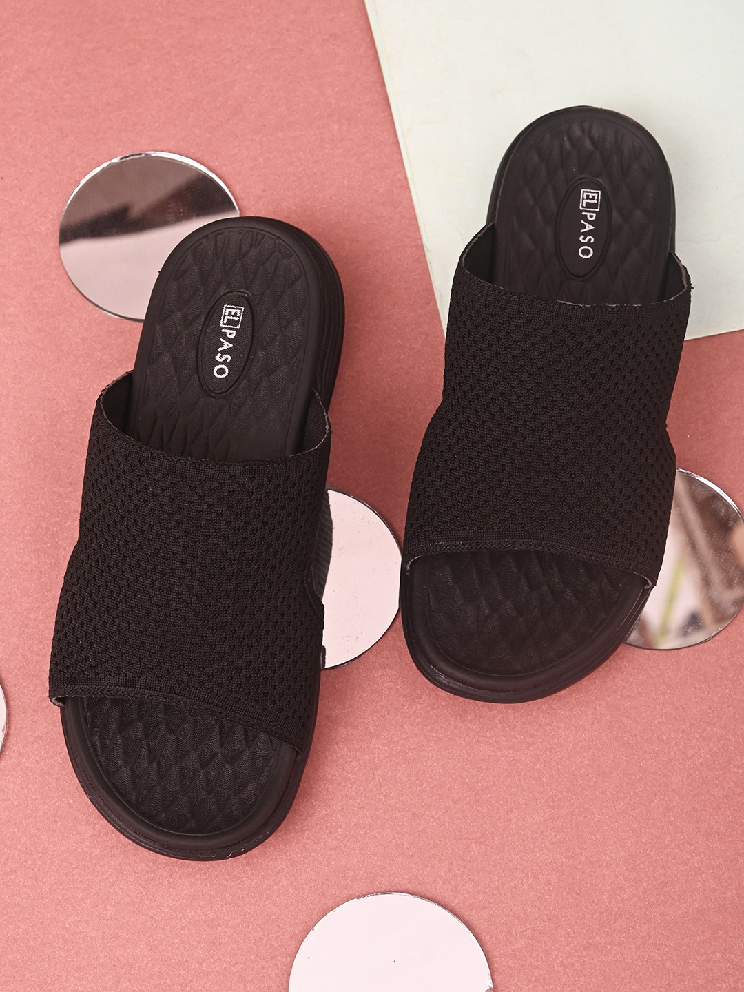 El Paso Women Black Sliders