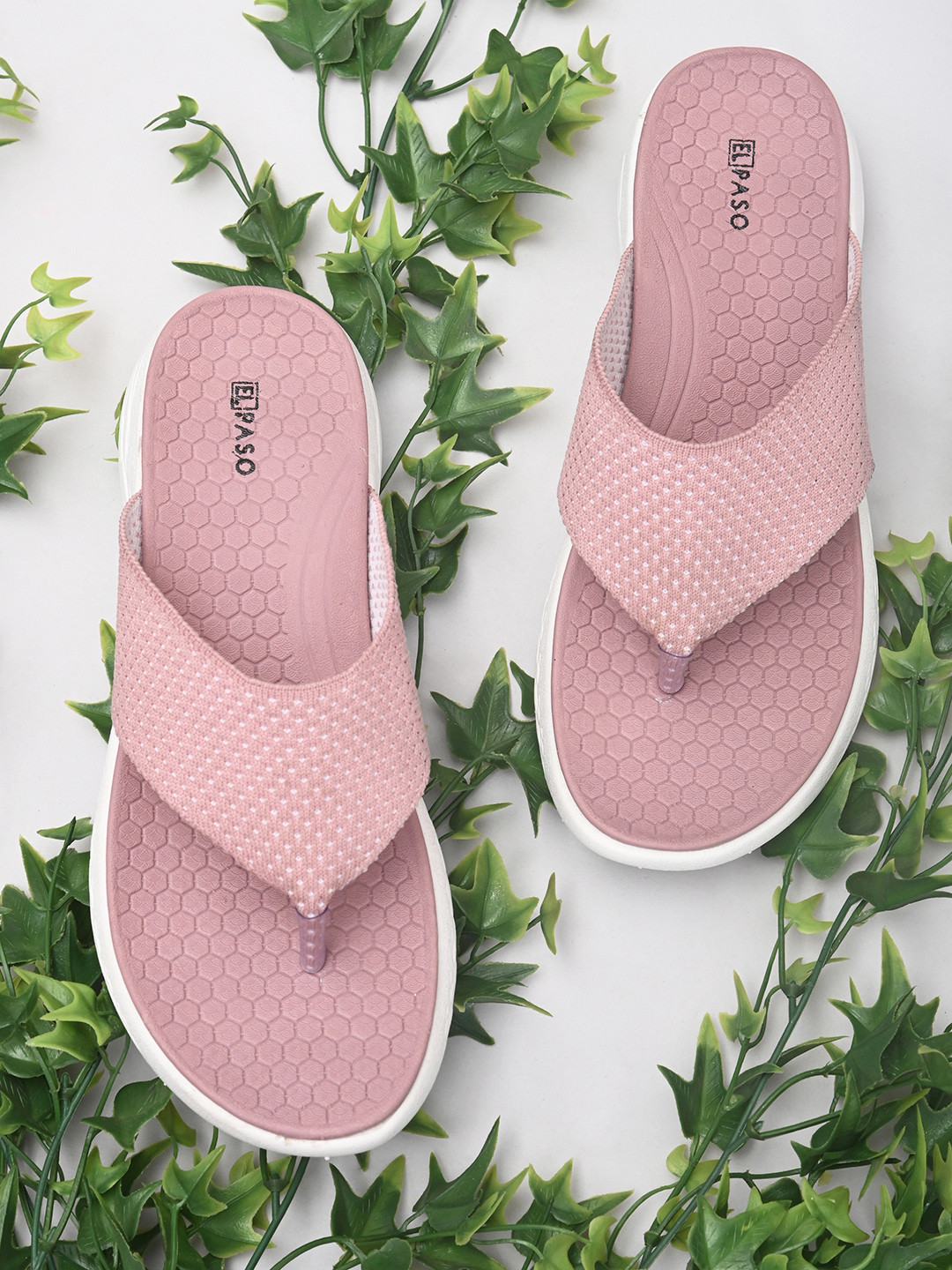 El Paso Women Pink & White Slip-On