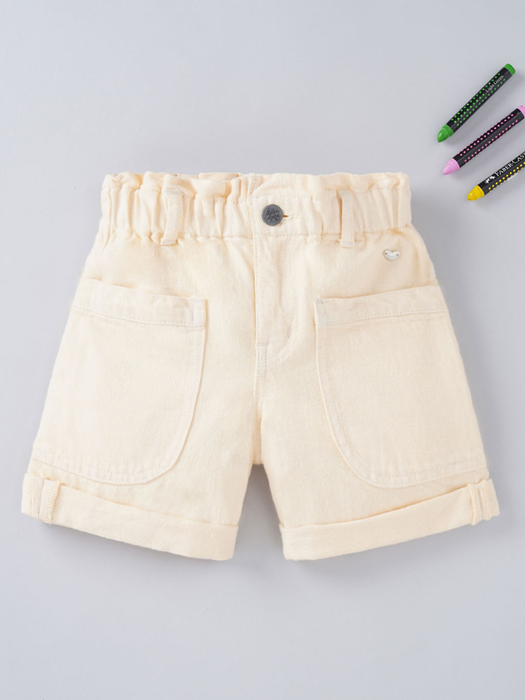 Ed-a-Mamma Girls Yellow Denim Shorts