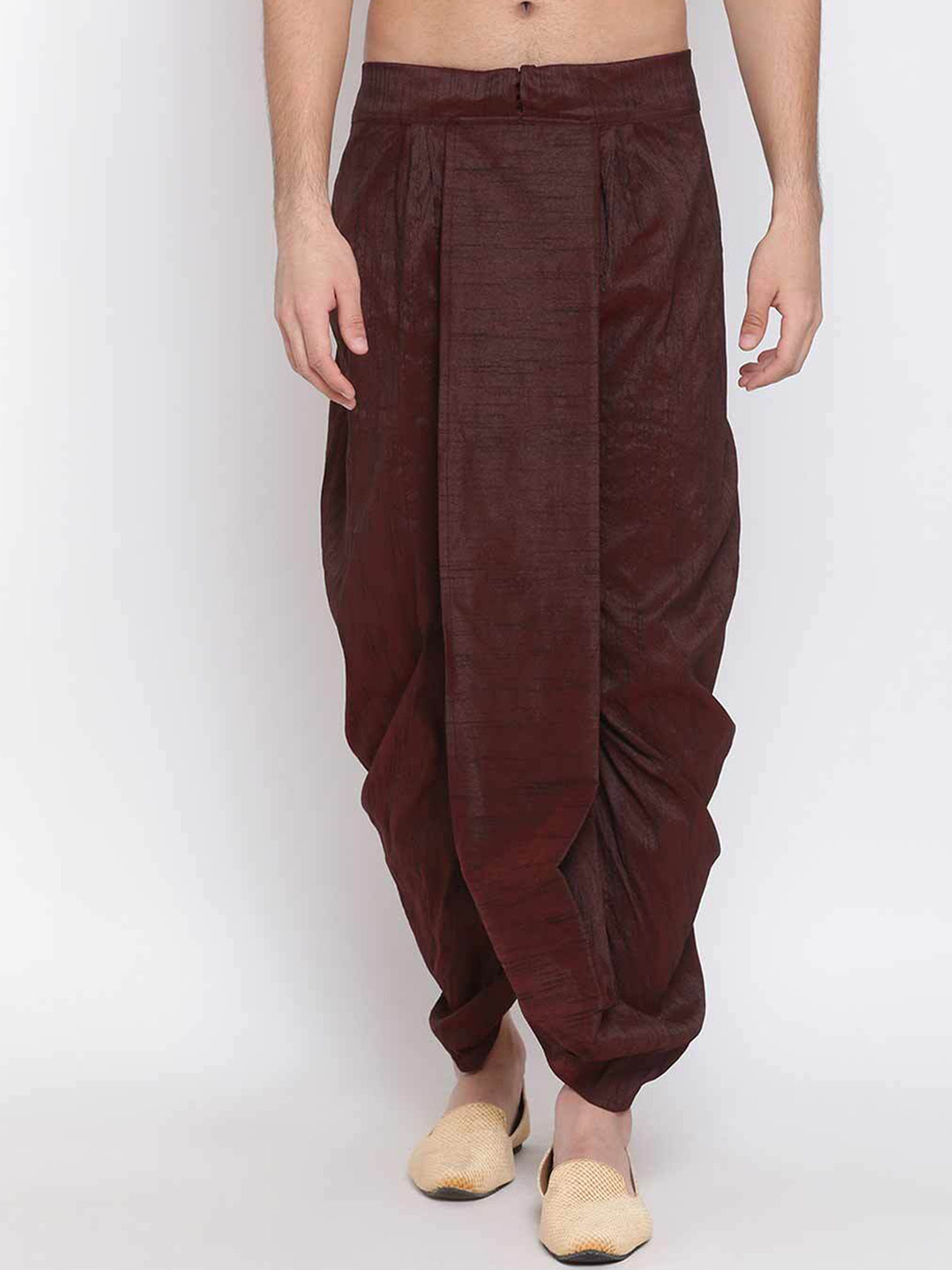 ROYAL KURTA Men Brown Solid Dhoti Pants