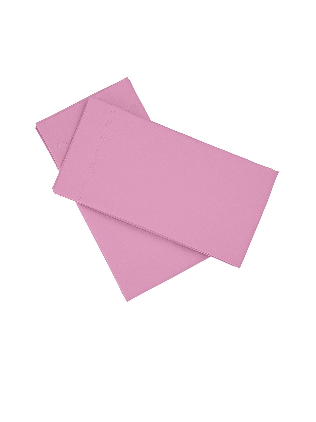 Sleeping Owls- because your sleep matters Set Of 2 Pink Solid Pure Cotton Pillow Covers