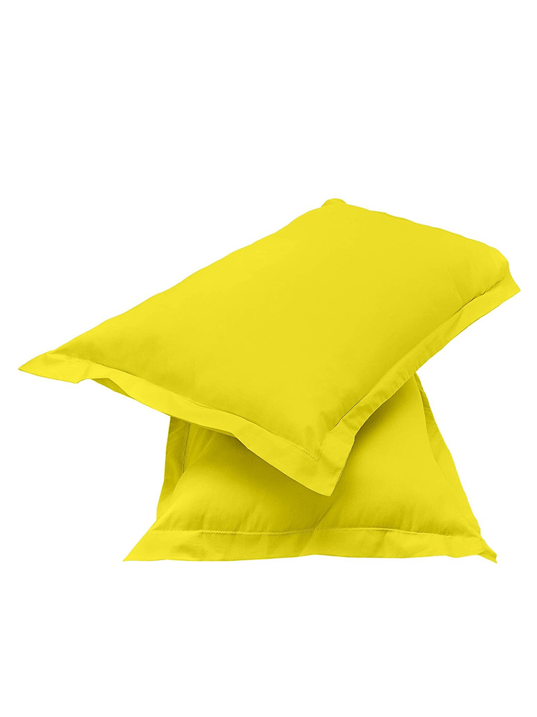 Sleeping Owls- because your sleep matters Adults Set Of 2 Yellow Pure Cotton Pillow Covers