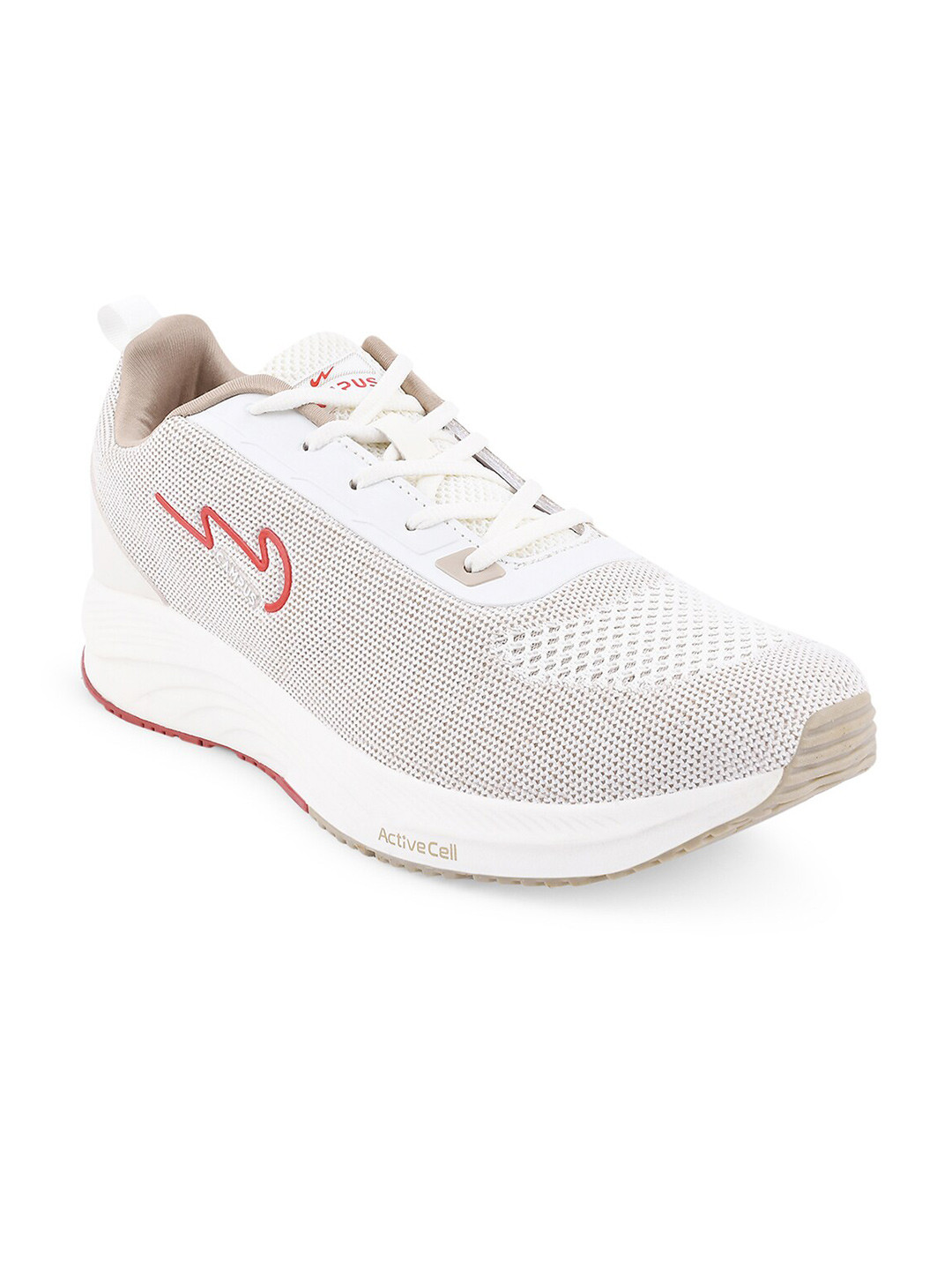 Campus Men CAMP ZANE White Mesh Running Marking Lace up Sport Shoes