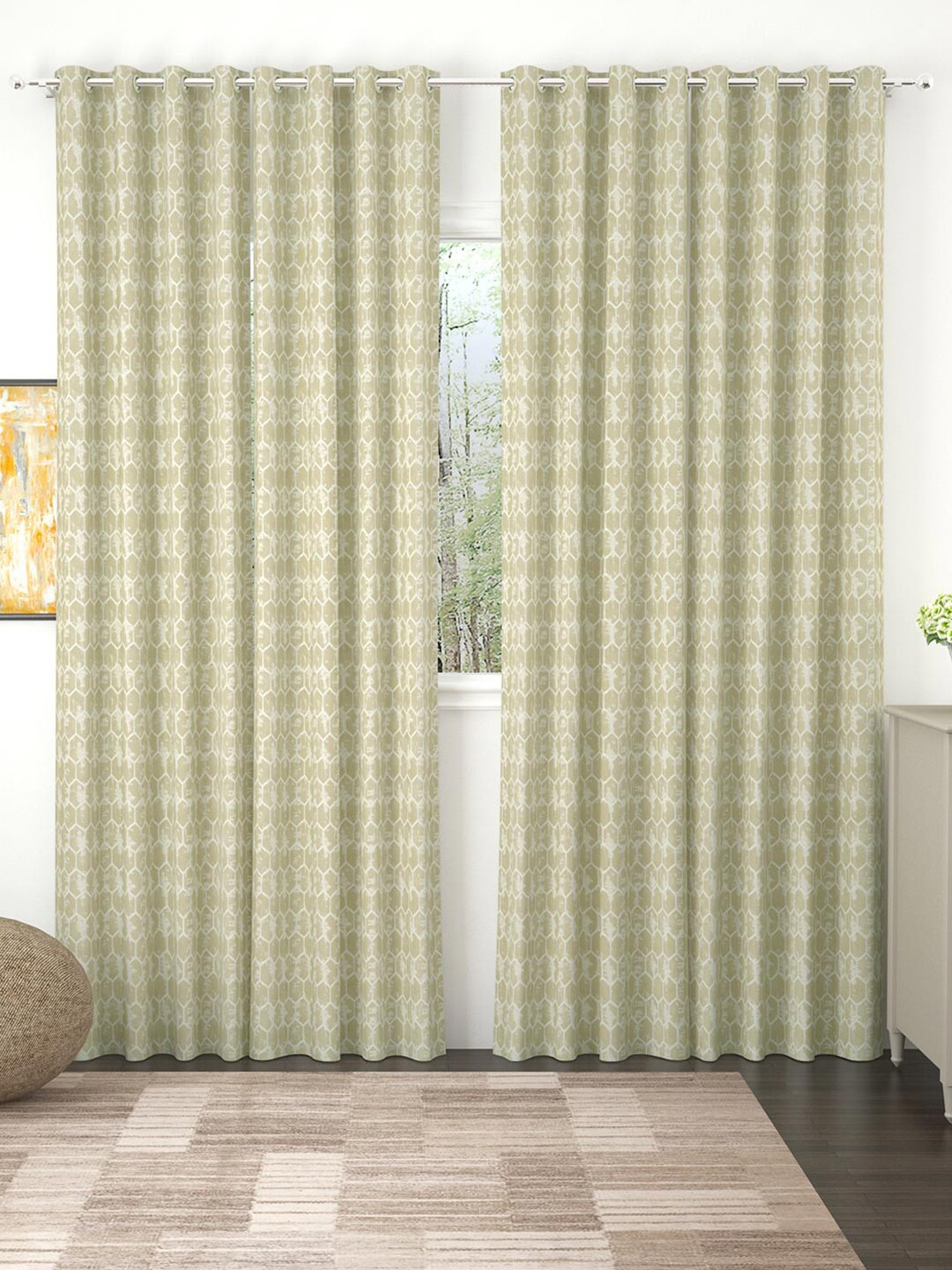 Story@home Unisex Beige Curtains and Sheers
