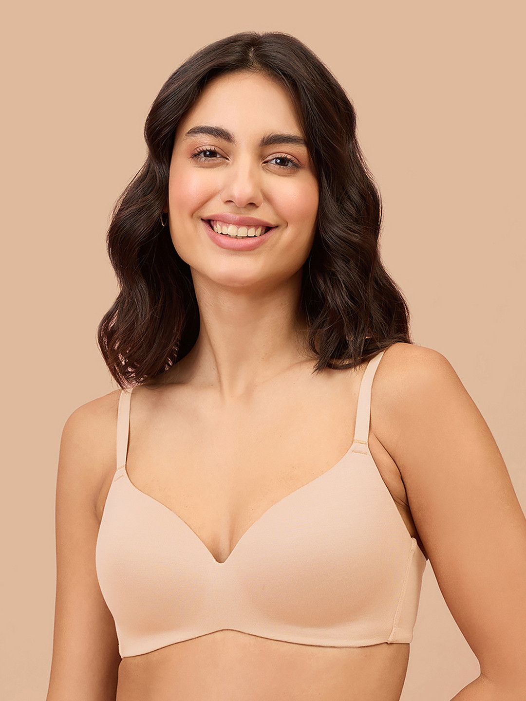 Nykd Women Modal Akin to Skin Lightly Padded Wireless T-Shirt Bra 3/4th Coverage (NYB013)