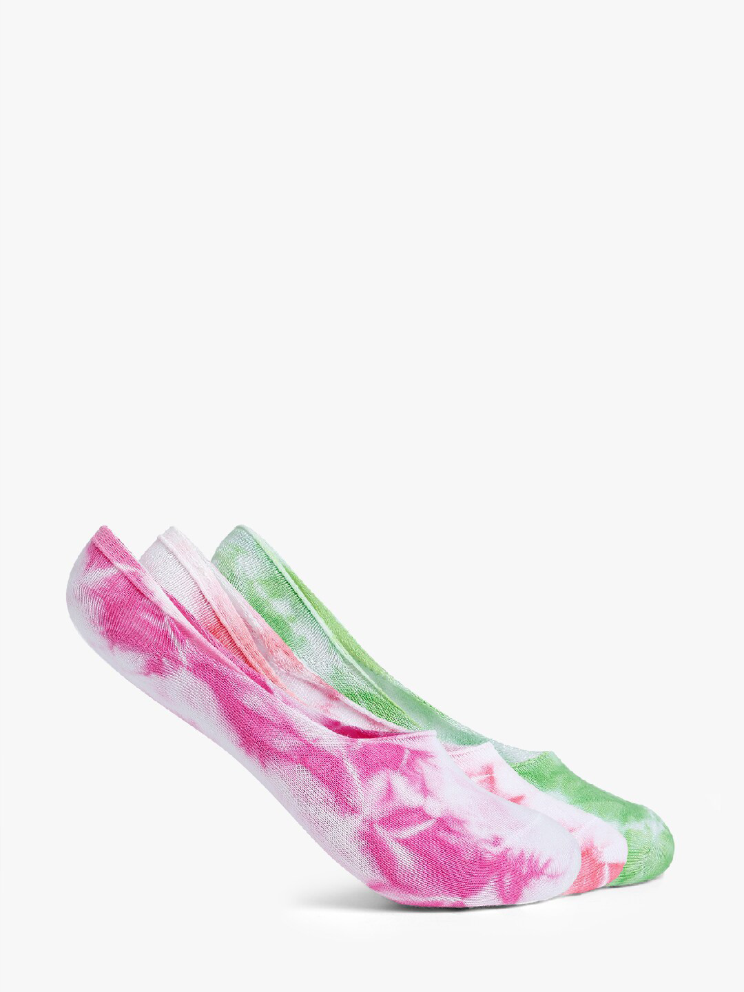 Smarty Pants Women Pack Of 3 Assorted Tie & Dye Printed Shoe Liner Socks