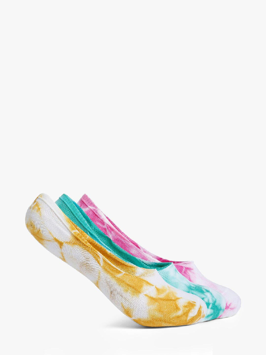 Smarty Pants Women Pack Of 3 Solid Tie & Dye Shoe Liner Cotton Socks