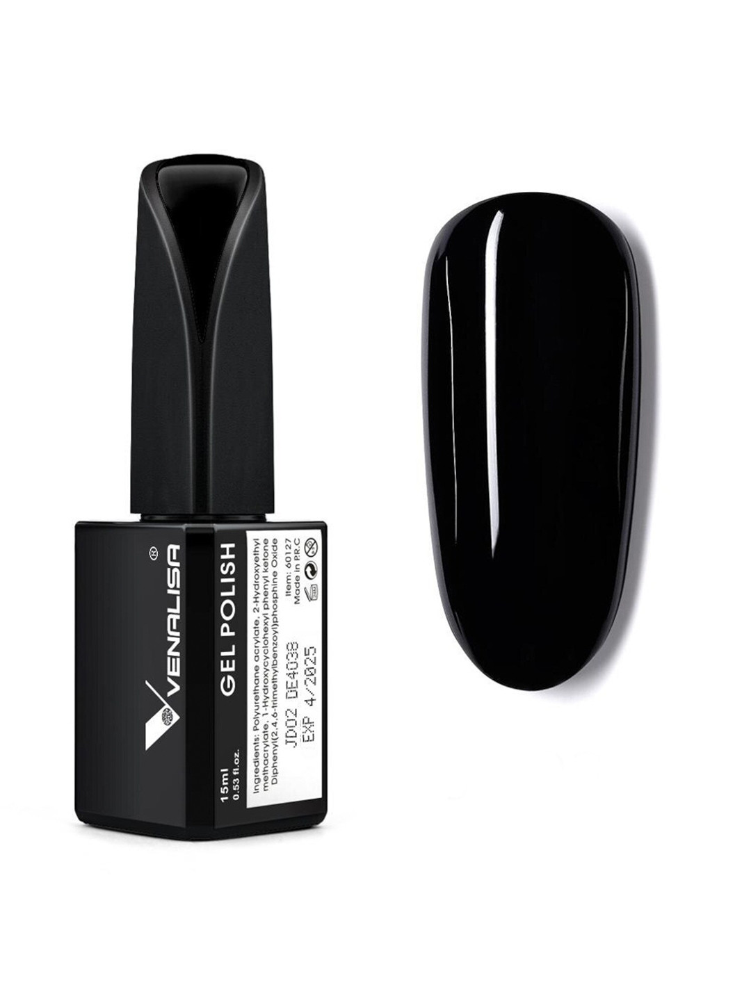 VENALISA Women Black French Gel Camouflage Nail Color UV Gel Varnish Soak Off Nail Polish