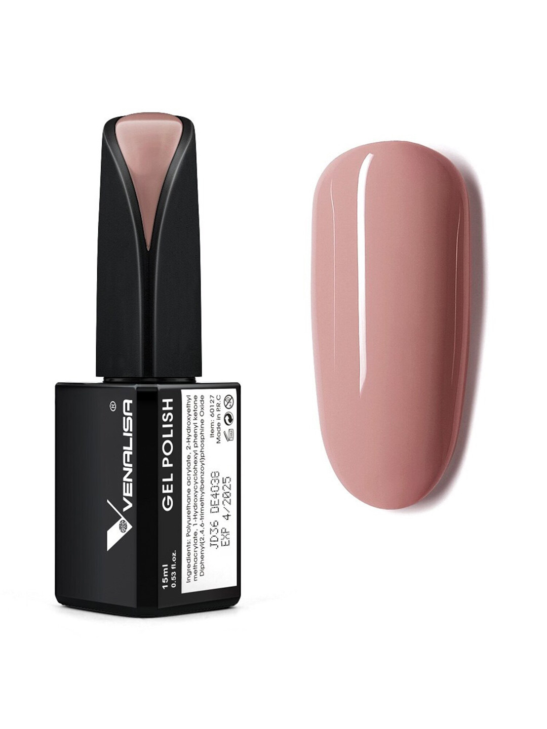 VENALISA WomenFrench Gel Camouflage Nail Color UV Varnish Soak Off Nail Polish - JD36 15ml