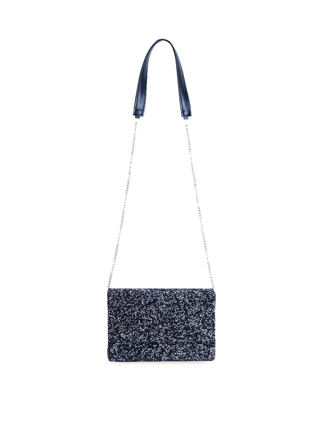 Angeline Black Embellished Oversized Swagger Tote Bag