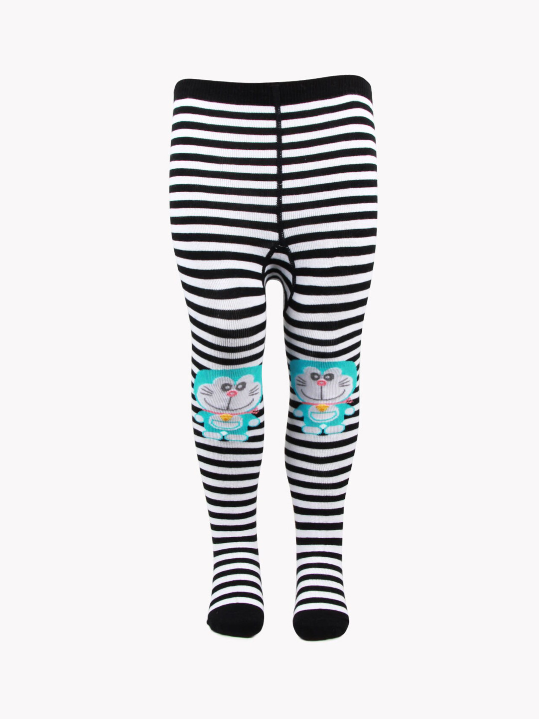 Bonjour Girls Black Doraemon Printed Anti-Odour Tights