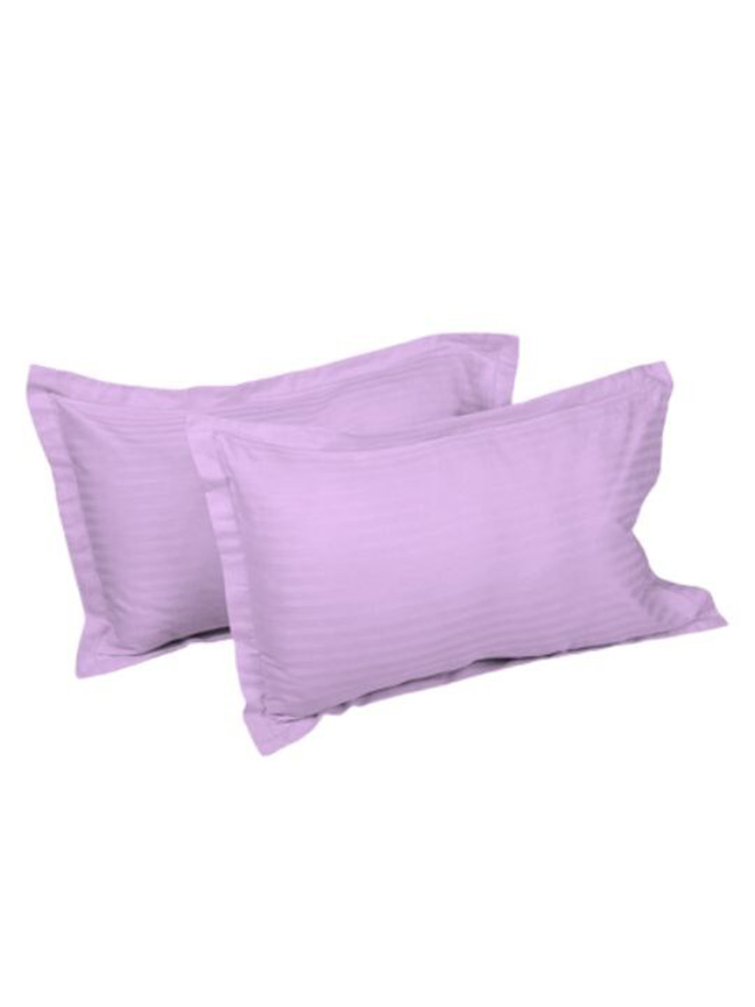Sleeping Owls- because your sleep matters Set of 2 Lavender-Colored Striped Cotton  Pillow Covers