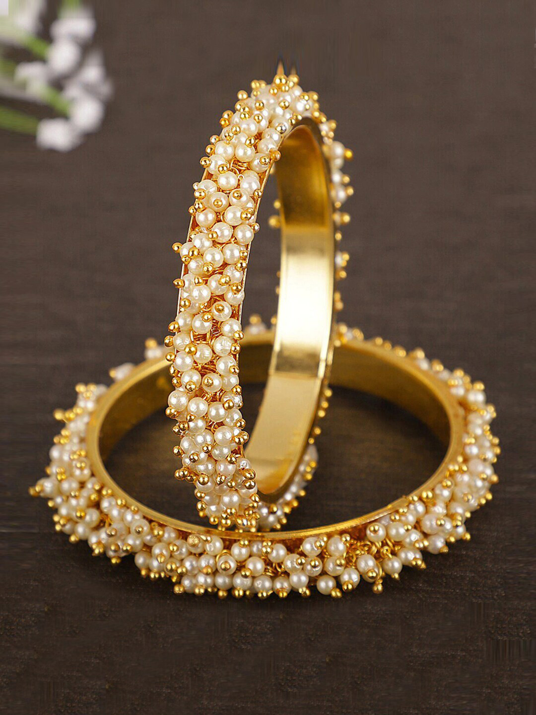 Jewels Galaxy Women White Bangle