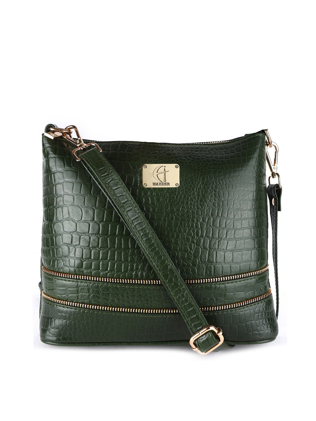 HiLEDER Women Pure Leather Crossbody Structured Sling Bag