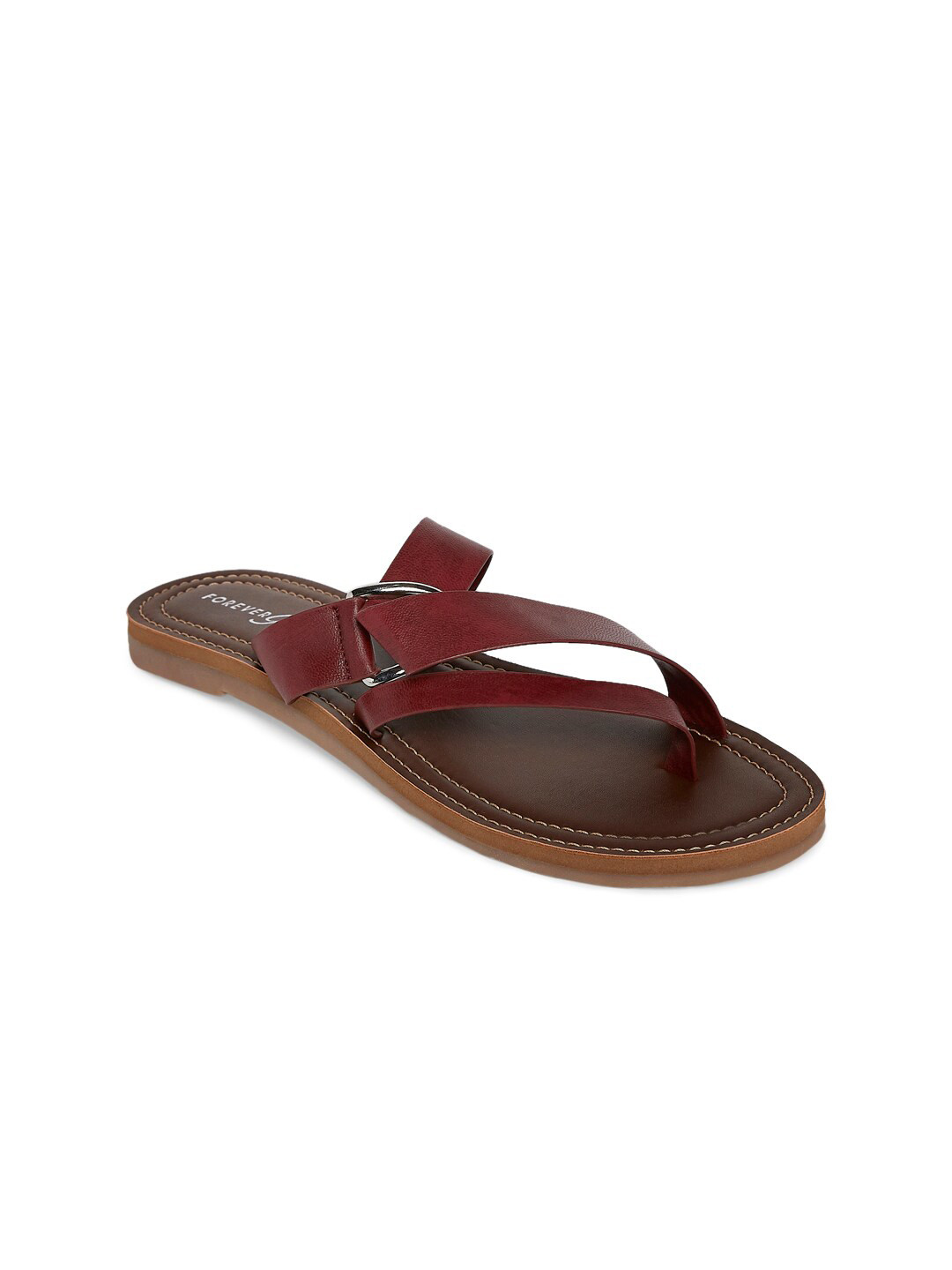 Forever Glam by Pantaloons Women Red T-Strap Flats