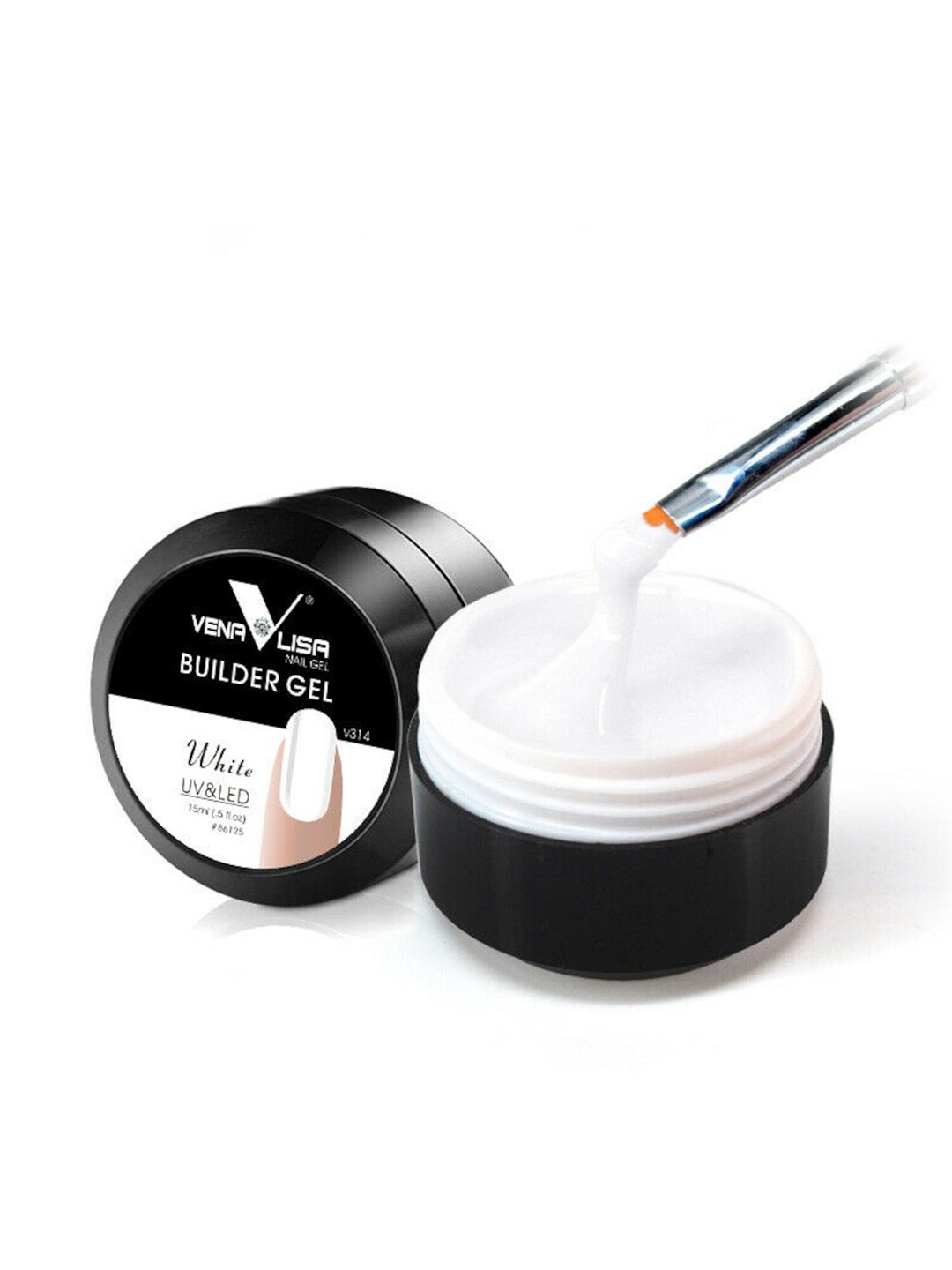VENALISA Soak Off UV & LED Thick Builder Gel Nail Extension Polish 15ml - White V314