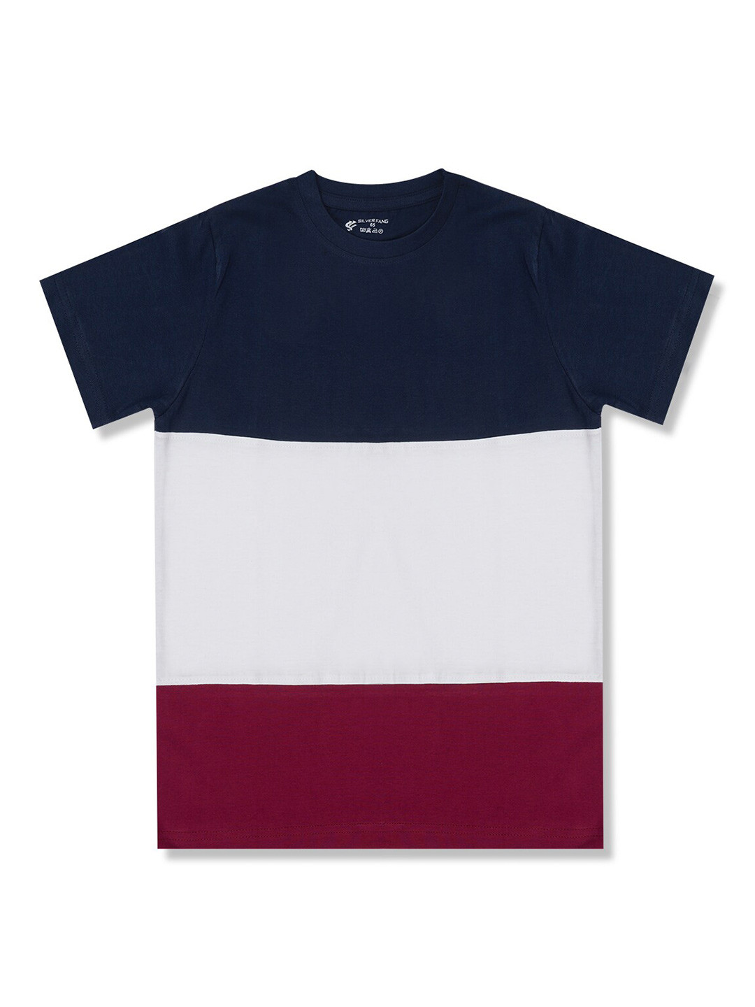 Silver Fang Boys Blue & White Colourblocked T-shirt