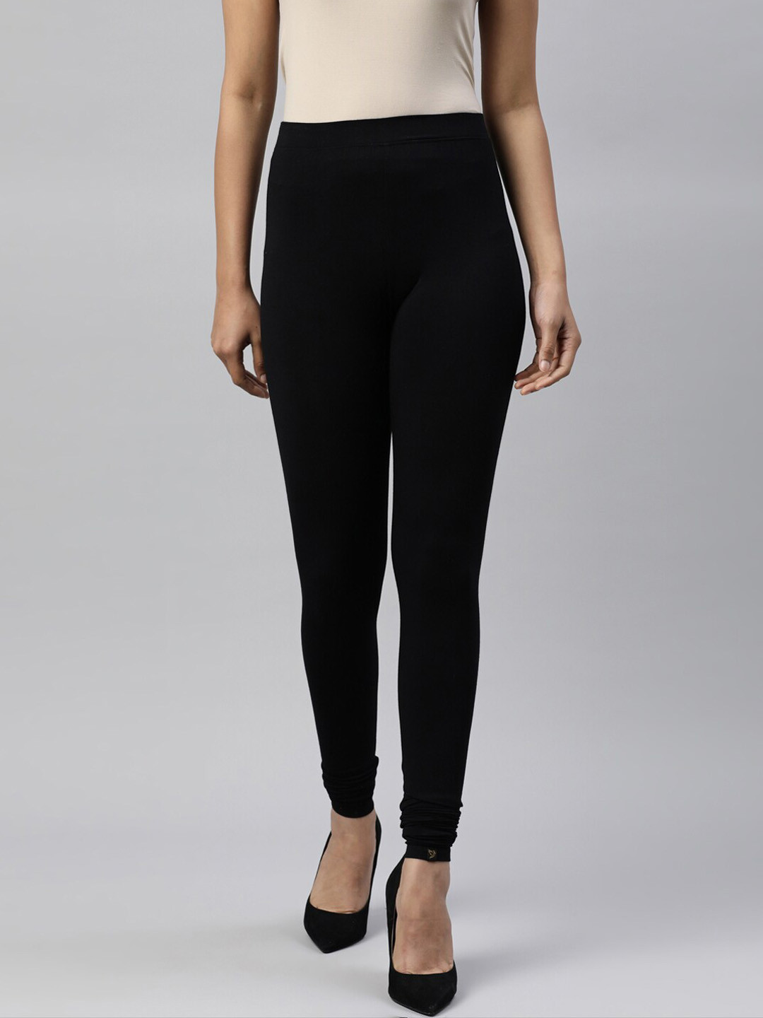 TWIN BIRDS Women Solid Super Stretch Bamboo Cotton Churidar Length Leggings
