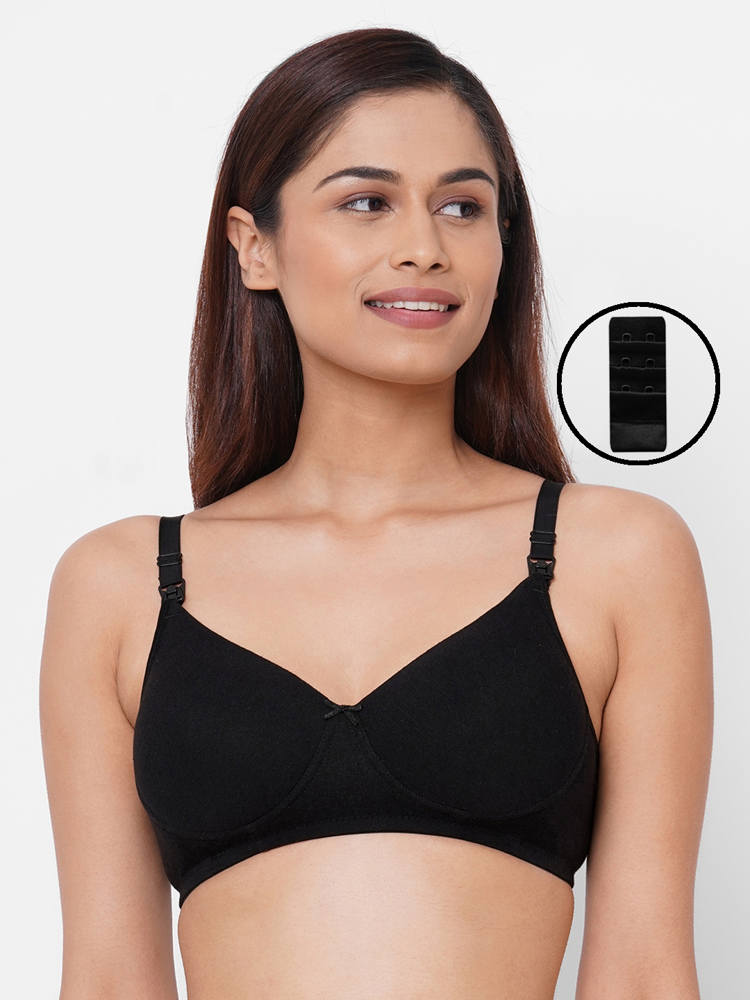 Buy Inner Sense Black Maternity Bra Full Coverage Lightly Padded