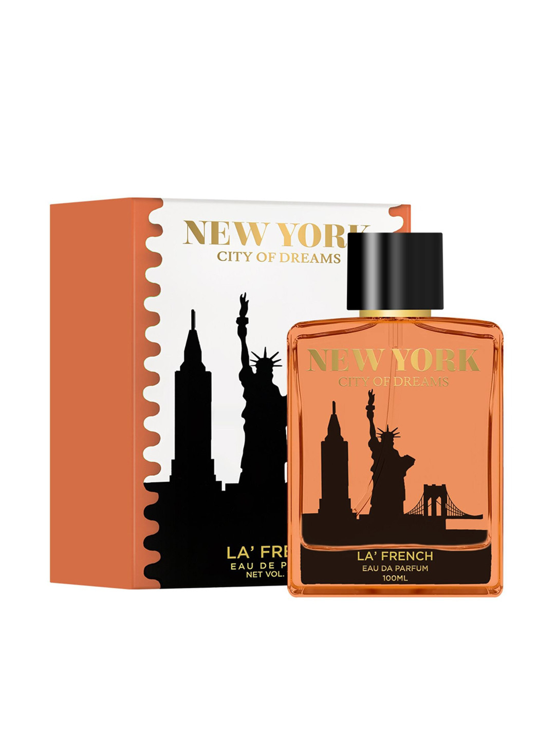 La French Unisex City of Dreams New York Long Lasting Amber & Woods Fragrance Perfume100ml